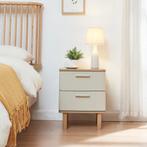 Nachtkastje Ferrersp 50x40x40 cm eikenkleurig havermout en n, Verzenden, Nieuw