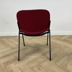 kantinestoel - stapelstoel, rood - zwart, Gebruikt, Zwart, Ophalen of Verzenden, Eén
