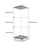 Glazen Vitrinekast met LED – 3-Laags Zwarte Displaykast, Huis en Inrichting, Kasten | Vitrinekasten, Verzenden, Nieuw