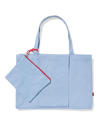 HEMA Strandtas lichtblauw van €14.99 voor €10 sale beschikbaar voor biedingen