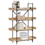 vidaXL Boekenkast 4-laags 100x33x145,5 cm bewerkt hout, Verzenden, Nieuw, Overige houtsoorten