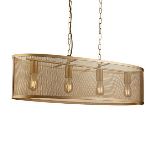 *WOONWINKEL* Eettafel Hanglamp Goud Metaal Gaas, Huis en Inrichting, Lampen | Hanglampen, Nieuw, Verzenden