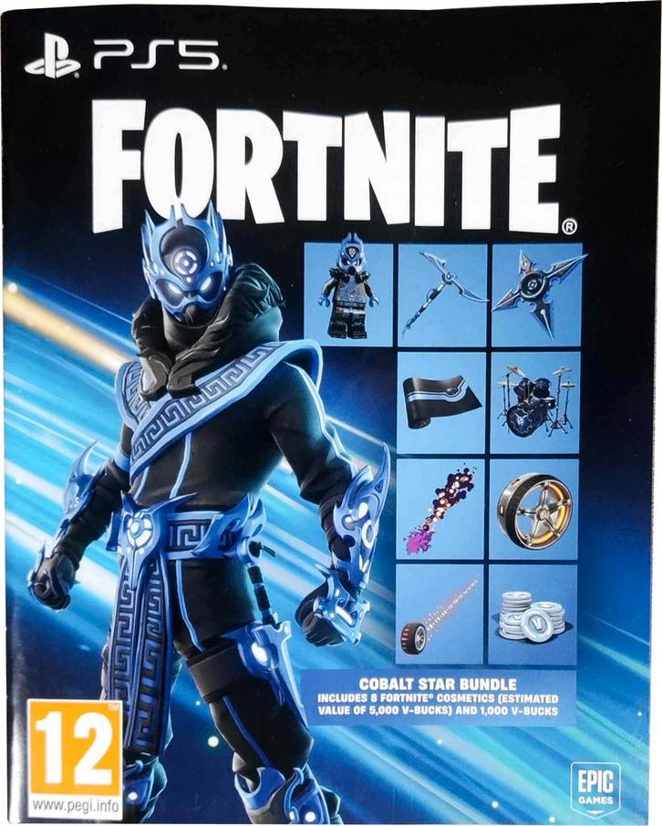 Fortnite Cobalt Star Bundle-1000 V-Bucks Code (PlayStation, Spelcomputers en Games, Games | Sony PlayStation 5, Nieuw, Ophalen of Verzenden