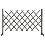 vidaXL Tuinlatwerk 120x90 cm massief vurenhout grijs, Verzenden, Nieuw, Hout, Minder dan 1 meter