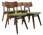 Set 4 vintage Topform AWA stoelen eetkamerstoelen groen