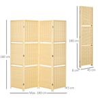 TRUUSK Ruimteverdeler van Bamboe - Opvouwbaar met 2 Planken, Huis en Inrichting, Verzenden