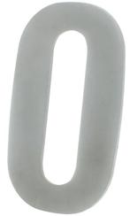 Huisnummer 0 130 mm rvs, Verzenden, Nieuw