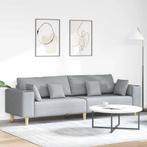 vidaXL Stoffen Bank met kussen Lichtgrijs 208 cm Stof, Huis en Inrichting, Verzenden, Nieuw, Stof, Minder dan 150 cm
