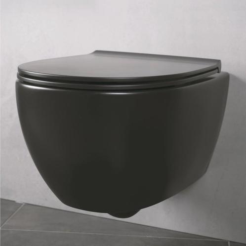 Wandcloset Globo 4 ALL 48x37 cm Rimless Mat Zwart (Exl., Doe-het-zelf en Verbouw, Sanitair, Overige typen, Nieuw, Ophalen of Verzenden