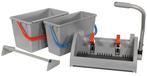 Mopkit SGA 10, 22L+15L emmers, speedclean mop pers + rek, Doe-het-zelf en Verbouw, Reinigingsmachines, Verzenden, Nieuw