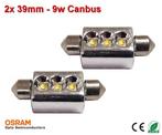 2x 12v Canbus led 39mm 3 x osram - 160 lumen, Verzenden, Nieuw