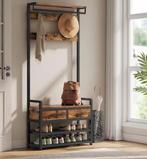 Kapstok met Schoenenbank – 6-in-1 Design met Haken en Laden, Huis en Inrichting, Verzenden, Nieuw