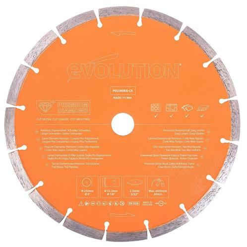 Evolution diamantblad gesegmenteerd Premium 230mm | PD230..., Doe-het-zelf en Verbouw, Gereedschap | Zaagmachines, Overige typen