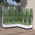 vidaXL Plantenbak met latwerk 120x120x121,5 cm polypropeen, Verzenden, Nieuw, Kunststof, 100 cm of meer