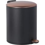 Practo Home pedaalemmer 5l - zwart/brons, Huis en Inrichting, Woonaccessoires | Prullenbakken, Verzenden, Nieuw