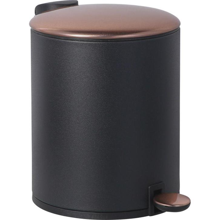 Practo Home pedaalemmer 5l - zwart/brons, Huis en Inrichting, Woonaccessoires | Prullenbakken, Nieuw, Verzenden