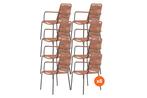 VDG Set van 8 - Denver Rope stapelbare stoel - Terracotta, Tuin en Terras, Tuinsets en Loungesets, Verzenden, Nieuw, Overige materialen