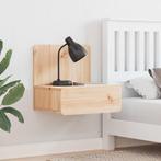 vidaXL Nachtkastje 2 pcs Bruin 44 x 32.5 x 40 cm Massief, Minder dan 45 cm, Verzenden, Nieuw, Minder dan 55 cm
