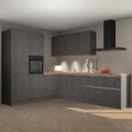 Beton antraciet greeploze keuken Parla 90731, Verzenden, Nieuw