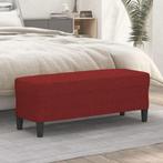 vidaXL Bankje 100x35x41 cm stof wijnrood, Huis en Inrichting, Banken | Bankstellen, Verzenden, Nieuw, Stof, Minder dan 150 cm