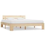 vidaXL Bedframe zonder matras massief grenenhout 180x200 cm, Eenpersoons, Bruin, Verzenden, Nieuw