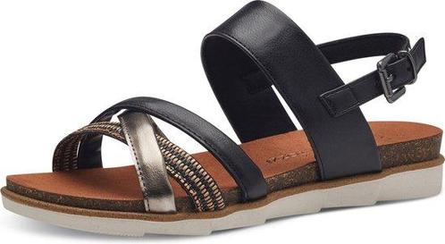 Marco Tozzi - maat 38 - Sandalen zwart Synthetisch - Dames, Kleding | Dames, Schoenen, Verzenden