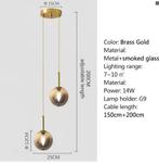 Scandinavische LED Hanglamp – Moderne Glazen Bol Plafondlamp, Huis en Inrichting, Lampen | Hanglampen, Verzenden, Nieuw