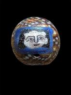 oude Romeinse gezichtskraal Glas Mozaïek - 12 mm