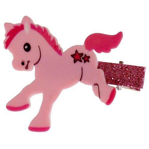 Haarclipje met glitters pony roze - 6 cm NIEUW, Sieraden, Tassen en Uiterlijk, Kindersieraden, Roze, Nieuw, Ophalen of Verzenden
