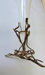 Vaas - glas, koper - Cornet vaas art deco