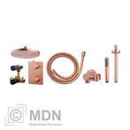 Inbouw regendouche set rond type 501 geborsteld koper (20cm), Verzenden, Nieuw