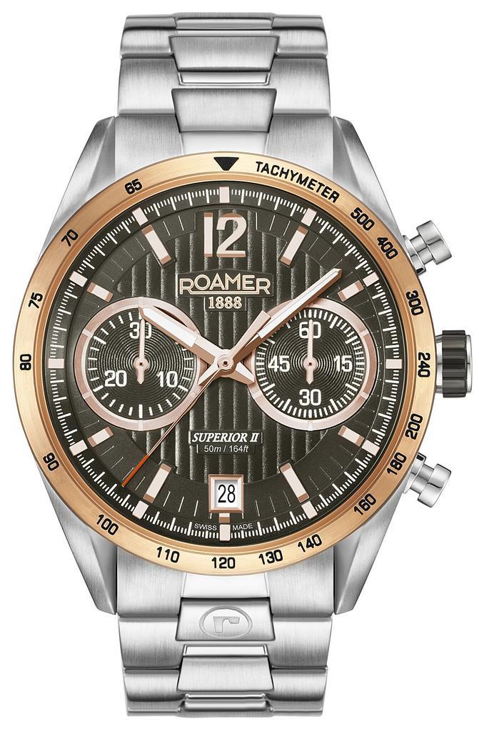 Roamer 510902 49 64 50 Superior Chrono II horloge 42 mm, Sieraden, Tassen en Uiterlijk, Horloges | Heren, Polshorloge, Nieuw, Overige merken