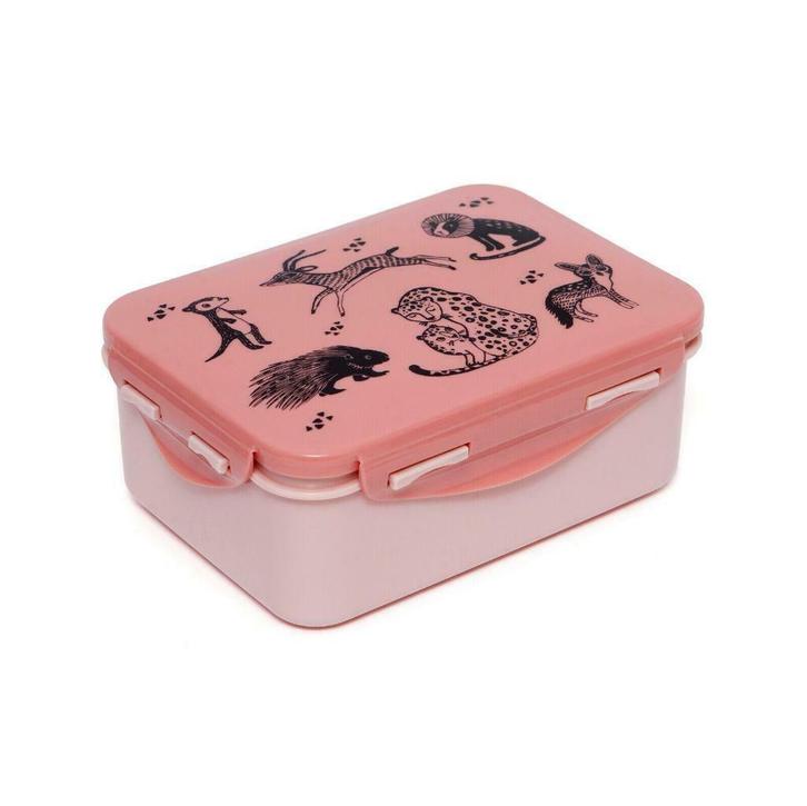 Petit Monkey Lunchbox Black Animals, Diversen, Schoolbenodigdheden, Nieuw, Ophalen of Verzenden
