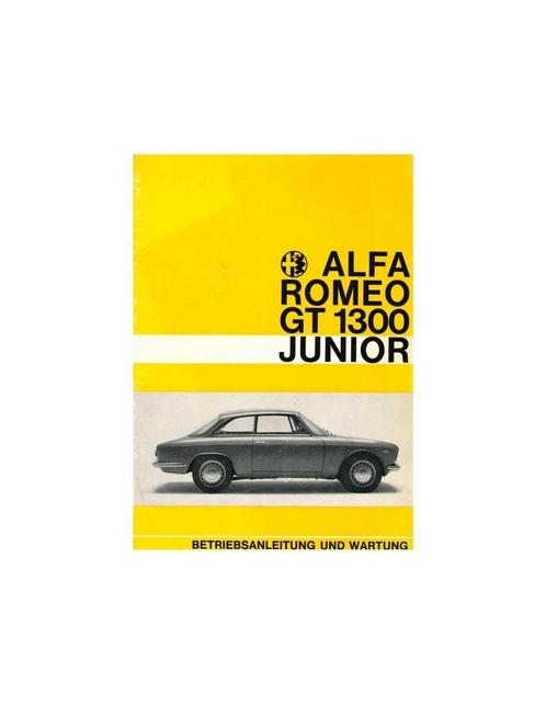 1967 ALFA ROMEO GT JUNIOR 1300 INSTRUCTIEBOEKJE DUITS, Auto diversen, Handleidingen en Instructieboekjes