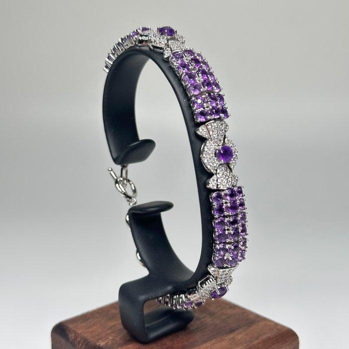 Zonder Minimumprijs - Armband 925 zilver natuurlijk Amethist, Sieraden, Tassen en Uiterlijk, Armbanden