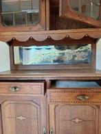 Vitrinekast - Eik, Glas-in-lood, Messing, Antiek en Kunst