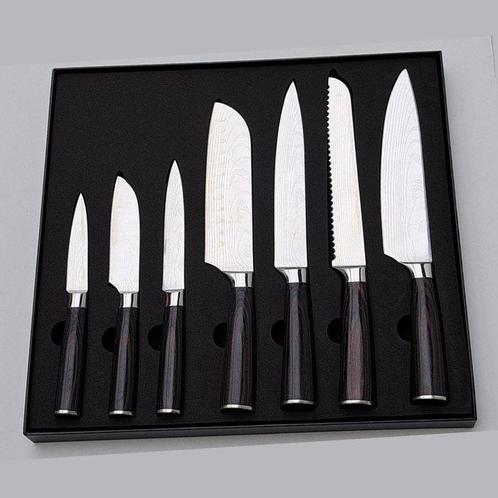 Shinrai Japan - 7 Piece professional knives set - Stainless, Antiek en Kunst, Antiek | Keukenbenodigdheden