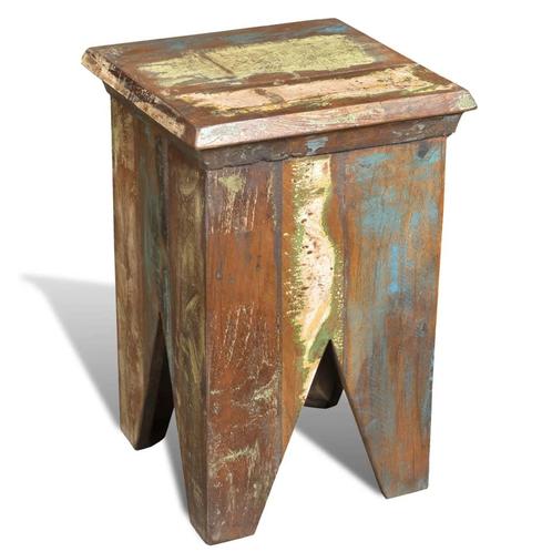vidaXL Kruk massief gerecycled hout, Huis en Inrichting, Stoelen, Bruin, Nieuw, Verzenden