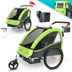 Fietsaanhanger - Kinderaanhanger - Max. 40kg - Groen - KESSE, Kinderen en Baby's, Buggy's, Verzenden, Zo goed als nieuw