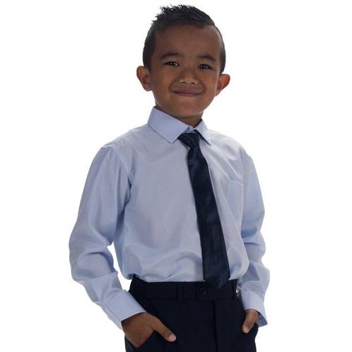 Kinderoverhemd lange mouw lichtblauw - 158/164 NIEUW, Kinderen en Baby's, Kinderkleding | Maat 164, Jongen, Nieuw, Ophalen of Verzenden