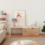 Bijzettafel Österåker 100x47,5x40 cm houtkleurig en wit [en., Huis en Inrichting, Tafels | Bijzettafels, Verzenden, Nieuw