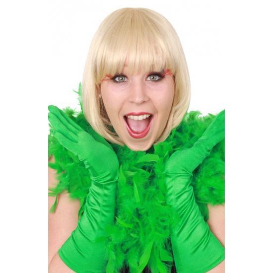 Groene verkleed veren boa 180 cm - Boa's, Hobby en Vrije tijd, Feestartikelen, Ophalen of Verzenden