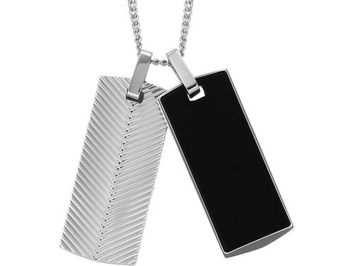 Fossil JF04565040 Heren Collier - Zilverkleurig, Huis en Inrichting, Woonaccessoires | Overige, Zo goed als nieuw, Verzenden