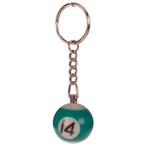 Sleutelhanger - Poolbiljart 14-Ball 3D - Turquoise/Wit - 2,5, Ophalen of Verzenden, Nieuw