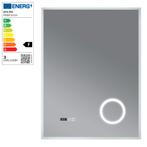 [pro.tec] Spiegel Lizzano met LED verlichting 80x60x3 cm wit, Verzenden, Nieuw
