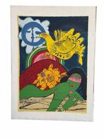 Corneille (1922-2010) - La femme, l’oiseau et le soleil