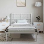 vidaXL Bedframe met hoofdbord metaal wit 100x190 cm, 100 cm, Eenpersoons, Verzenden, Wit