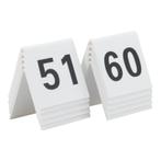 Tafelnummers | 51 tot 60 | Wit kunststof, Verzenden, Nieuw in verpakking