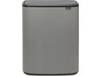 Brabantia Bo Touch Bin Prullenbak - 60 liter - Mineral, Verzenden, Zo goed als nieuw