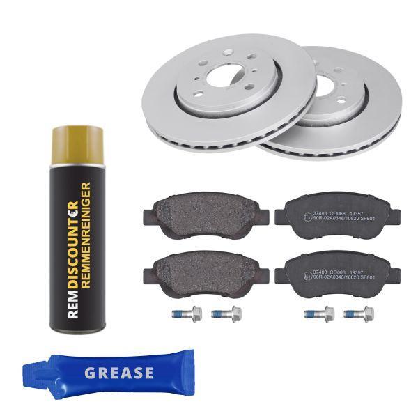 Voordeelset Remschijven + Remblokken CITROEN C1 1.2 VTi 82 v, Auto-onderdelen, Klein materiaal, Nieuw, Verzenden